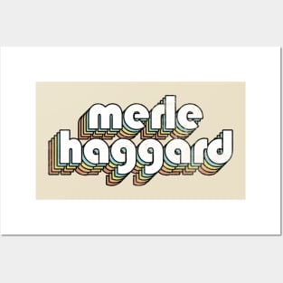 Merle Haggard - Retro Rainbow Letters Posters and Art